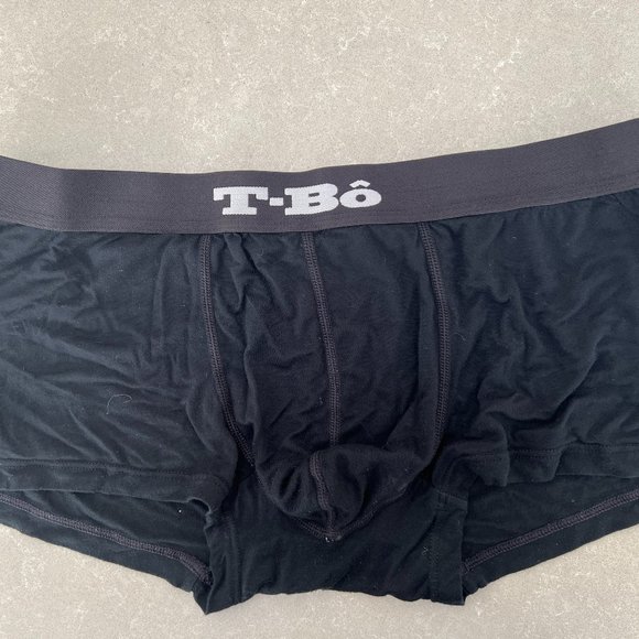 TBO Underwear & Socks Tbo Mens Black Trunk Underwear Black Large